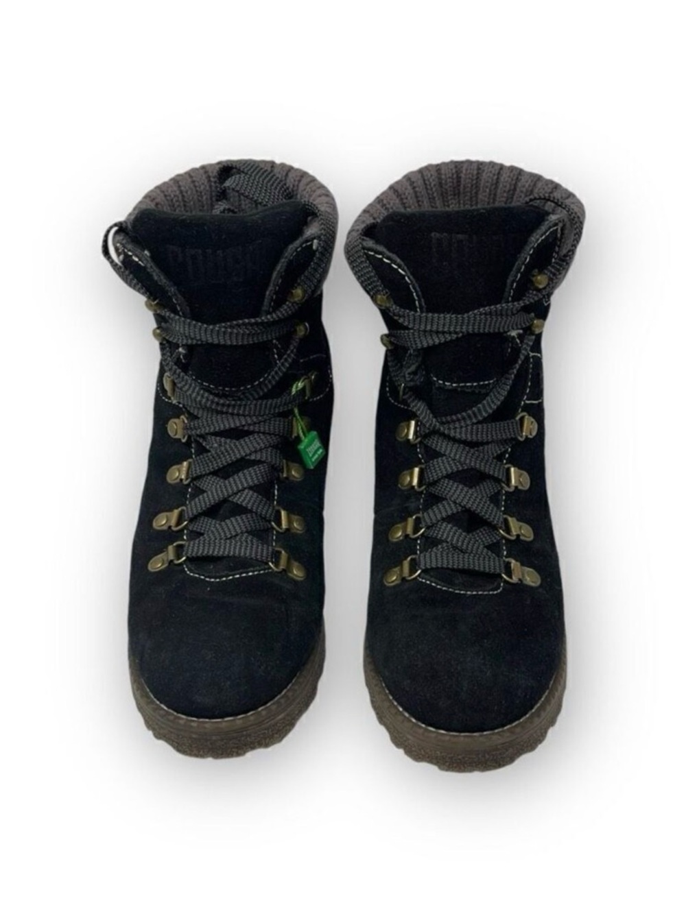 Cougar Black Suede Lace-Up Ankle Boots - Picture 5 of 10